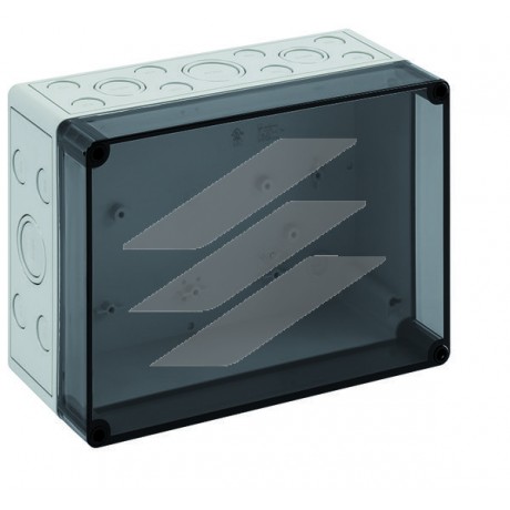 TK-коробка PC 2518-11-tm (254х180х111мм), полікарбонат, 32 метричних вводи (24-M20, 4-M25/32, 4-M32/40), IP66, прозора кришка, Spelsberg